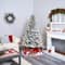 6ft. Pre-Lit Flocked West Virginia Fir Artificial Christmas Tree, Clear LED Lights
